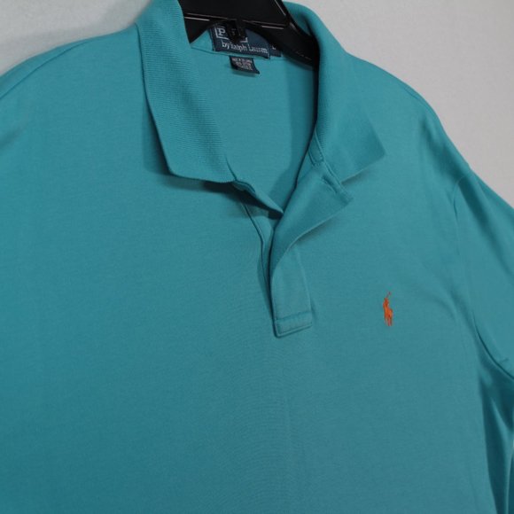 Polo by Ralph Lauren Polo Men's Large Blue Short Sleeve Solid Cotton - Picture 2 of 10